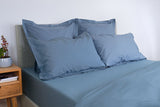 linge de lit percaledecoton bleu