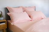 linge de lit percaledecoton rose poudre