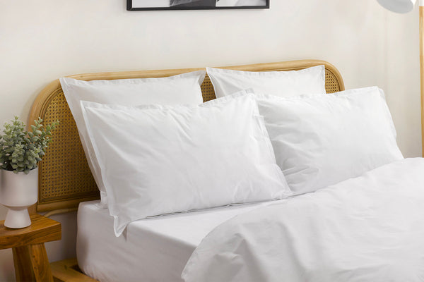 Drap-housse 90x200cm En Velours De Lait – Avec 1 Taie D’oreiller, Blanc