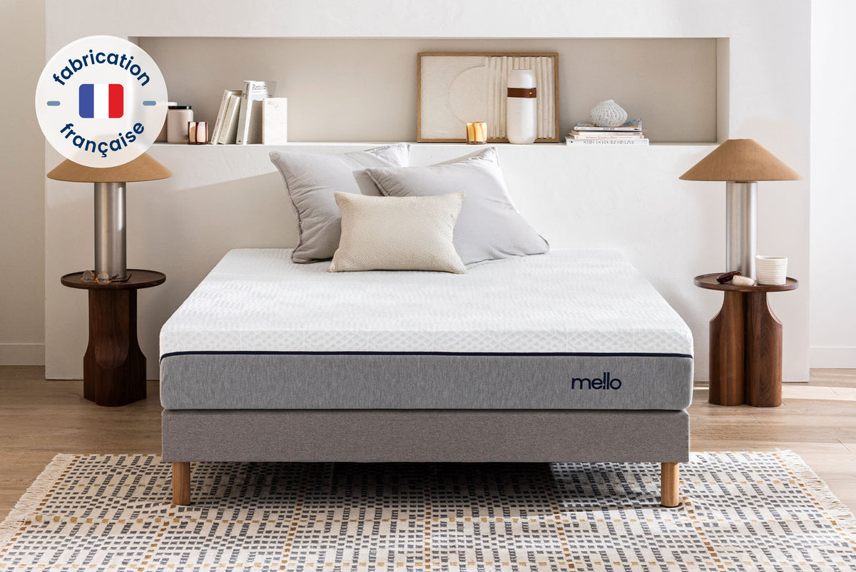 Matelas 160x200 Cm Whisper - Mousse Mémoire De Forme Gel + Ressorts Ensachés - Épaisseur 20 Cm Déhoussable - Confort Ferme Et Durable